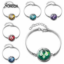 Anime God Genshin Impact Eye Bracelet For Women Men Round Water Wind Thunder Fire Rock Ice Element Bracelet Bangle Jewelry Gifts 2024 - buy cheap