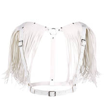 Sexy Women PU Leather Shoulder Tassels Straps Body Sexy Chest Harness Belt Club Party Punk Gothic Rave Bondage Cosplay Costumes 2024 - buy cheap