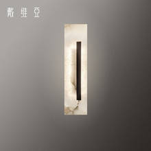 Modern minimalist wall lamp copper light luxury living room dining room lamp villa hotel long marble corridor bedroom 2024 - buy cheap