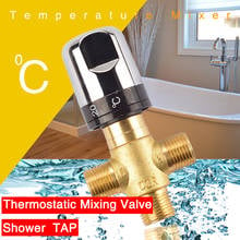 Brass Thermostatic Mixing Valve Bathroom Faucet Temperature Mixer Control Thermostatic Valve Home Improvement Accessories 2024 - buy cheap