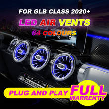 64 colours front LED turbine air vent For MB GLB class LED air condition vent synchronized with ambient light 2024 - buy cheap