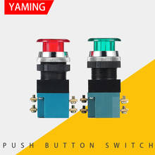 P187 ON-OFF Momentary Mushroom Push Button Switch 3800V Electrical Industrial Switch 6 screws  Green/Red Self-return LA19-11J 2024 - buy cheap