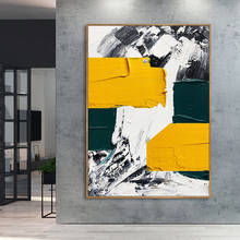 Pintura al óleo tridimensional en blanco y negro pintada a mano, luz naranja abstracta de lujo, entrada moderna, sala de estar, sofá, fondo 2024 - compra barato