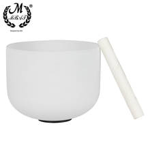 M MBAT 10 Inch Note G Chakra Frosted Quartz Crystal Tibetan Singing Bowl 10" Meditation Yoga Sound Healing Perfect Sound + Stick 2024 - buy cheap