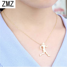 10pcs/lot European/US Popular Minimalist Athlete Running Girl Pendant Sports Outdoor Necklace Lovely Gift 2024 - buy cheap