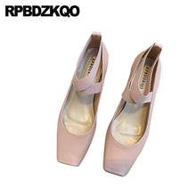 Genuine Leather Soft Ballet Flats Women Pink Low Heel Designer Large Size Square Toe Shoes 10 Slip On High Quality China 2021 2024 - buy cheap