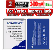 HSABAT 3400mAh Mobile Phone Battery for Vertex impress luck 2024 - buy cheap