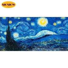 The Starry Night 5D Diamond Painting Van Gogh Full Drill Square Round Daimond Mosaic Embroidery Cross Stitch Kit Famous Drawing 2024 - buy cheap