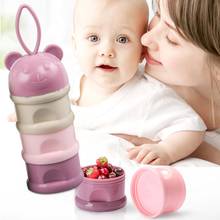 3layers Pp+Silicone Baby Food Storage Food Snack Box Milk Boxes Toddle Kids Milk Container Portable Food Box for Baby Feeding 2024 - buy cheap