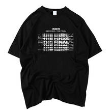 Camiseta de manga corta con cuello redondo para niños, camisa holgada de moda, Unisex, Kpop, Ikon, novedad de verano 2024 - compra barato