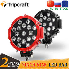 Tripcraft-Luz LED de trabajo para conducción, faros de 12V y 24V para todoterreno, camión, Tractor, ATV, SUV, auto, 4WD, 4x4, UAZ, rampa, foco de 51W 2024 - compra barato