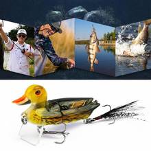 1pc 7cm realista 3d flutuante pato swimbait pesca multi articulado 10g manivela seção iscas isca baixo pesca t4a3 2024 - compre barato