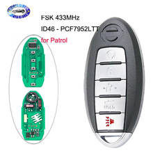 4+1/5 Button For Nissan Patrol Smart Remote Key Fob FSK 433MHz PCF7952LTT ID46 Chip 2024 - buy cheap