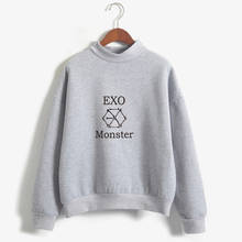 kpop EXO autumn cotton Harajuku loose Round Collar hoodies women new 2020 korean pullovers long sleeve sweatshirts women clothes 2024 - buy cheap