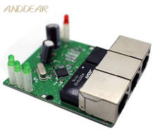 OEM-mini interruptor ethernet de 3 puertos, conmutador de red rj45 de 10/100mbps, placa de módulo pcb para la integración de sistemas 2024 - compra barato