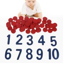Монтессори номер счетчика карты школы Математика Homeschool учебная программа обучающая игрушка 2024 - купить недорого