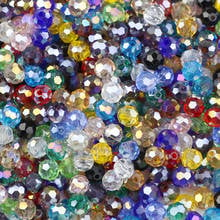 YHBZRET-cuentas de cristal austriaco facetadas de fútbol, espaciador de 50 piezas y 6mm, bola redonda, cuentas de vidrio sueltas para fabricación de joyas, pulsera DIY 2024 - compra barato