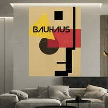 BAUHAUS, выставочный плакат-настенное искусство с печатью, Классическая рекламная печать, винтажный элегантный плакат, 2024 - купить недорого
