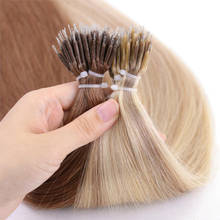 Волосы для наращивания MRSHAIR с нано-кольцами, 100% натуральные волосы, не Реми, коричневый блонд, чистый цвет, 50-200 прядей, 12, 16, 20, 24 дюйма 2024 - купить недорого