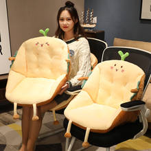 Cute Emotion Plush Sandwich Chair Pillow Stuffed Food Sandwich Bread Seat Pillow Winter Office Chair Cushion Keep Warm Gift 2024 - buy cheap