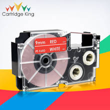 Лента для принтера XR-9ARD с белыми пятнами, красного цвета, 9 мм лента совместимый для объектива с оптическими зумом Casio KL60 KL100 KL120 KL750 KL780 KL820 KL7000 KL-7200 машины для ярлыков 2024 - купить недорого