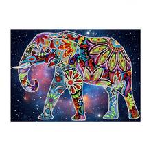 Картина из страз 5D "сделай сам", слон, ночсветильник, светящаяся Алмазная вышивка, животные, мозаика, картины для Стразы, домашний декор, искусство 2024 - купить недорого