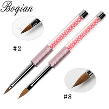 BQAN 1PCS Nail Art Natural Kolinsky Sable Acrylic Brush Pen UV Gel Polish DIY Painting Carving Pen Manicure Tools 2024 - buy cheap