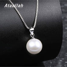 Ataullah Real Natural Freshwater Pearl Necklace Sterling Silver 925 Jewelry Pendant Necklaces for Woman Party Gift NW093 2024 - buy cheap