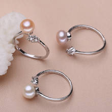 Wholesale 100pcs/lot Real Freshwater Pearl Ring Adjustable Finger Ring Free Size Ring Jewelry Nice Gift 2024 - buy cheap