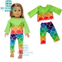 Clothes for doll fit 45cm American doll Colorful casual suit Princess dress 2024 - buy cheap