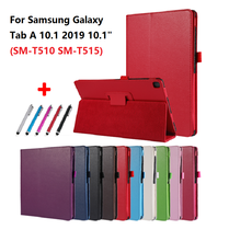 Для Samsung Galaxy Tab A 10 1 2019 чехол SM-T515 T510 крышка из искусственной кожи планшеты принципиально для Samsung Tab A 10,1 2019 чехол SM-T510 ручка 2024 - купить недорого