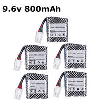 5pcs 800mAh 9.6V Li-ion Battery 9.6v Rechargeable Battery For 9115 9116 S911 S912 RC Car Truck  Spare Parts 9.6v Li-ion Battery 2024 - buy cheap