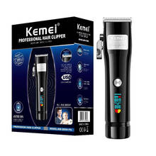 Kemei-cortadora de pelo recargable, máquina de corte de pelo, KM-2850 PG, con pantalla LCD, 180min de uso 2024 - compra barato