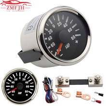 Novo universal 52mm amperemeter marinha amp gauge 12v 24v para carro motocicleta caminhão barco iate com sensor de corrente +/-80a +/-150a 2024 - compre barato