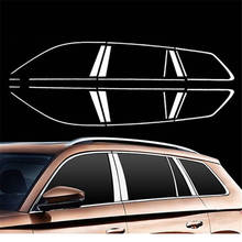 Alta-qualidade estilo do carro tiras de aço inoxidável janela do carro guarnição decoração acessórios para 2017 2018-2020 skoda kodiaq 22 peças 2024 - compre barato