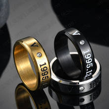 Anéis de menino kpop bangtan boys, conjunto de papelaria de três cores com nome de membro, preto, dourado e prata, alto brilho, k-pop, 1 peça 2024 - compre barato