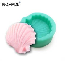 Molde artesanal de silicone, forma de concha para sabão, bolos, pudim, gelatina, sobremesa, chocolate, pastelaria, polímero, argila, ferramentas para sabão 2024 - compre barato