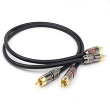 Hifi 1 пара Rca кабель высшего класса посеребренный RCA кабель «Папа-папа» 2024 - купить недорого