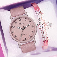 Hot Sale Women Arabic Numbers Wrist Watches Casual Luxury Leather Quartz Bracelet Watches Set Gift Clock Relogio Feminino 2024 - buy cheap
