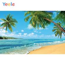 Летний тропический фон для фотосъемки с изображением пальмы моря океана моря пляжа природы Пейзажа для фотостудии 2024 - купить недорого
