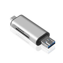 USB-адаптер 3-в-1 Type C OTG кардридер для карт памяти многофункциональный с USB-интерфейсом для ПК USB 3,0 чтение TF 2024 - купить недорого