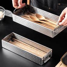 Kitchen disinfection cabinet, chopstick box, household stainless steel tableware storage box, shelf, drain chopstick holder 2024 - buy cheap