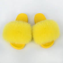 Plush Slippers Women Real Fur Slides Summer Luxury Ladies Sandals Beach Furry Slipper Shoe Female Footwear Indoor Wholesale 2020 2024 - buy cheap