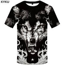 3d Tshirt Wolf T-shirt Men Animal T-shirts 3d Black Anime Clothes Abstract Shirt Print Gothic Funny T shirts Short Sleeve 2024 - buy cheap