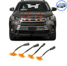 For Toyota Highlander 2017-2019 4pcs Front Grille LED Light Raptor Style Grille Trim Car Stlying Car Accessories 2024 - buy cheap