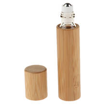 10ml Bamboo Perfume Essential Oils Roller Ball Empty Glass Roll On Bottles 2024 - buy cheap