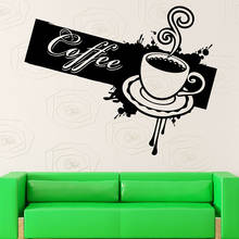 Wall Stickers Vinyl Decal Cup of Coffee Shop Cafe Bar Kitchen Interior Decor Window Glass Decals Relax Time Art Mural S1153 2024 - buy cheap