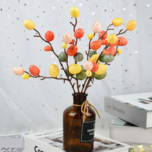 1Pc Easter Egg Tree Decor Colorful Easter Eggs Pendant Easter Decor for Home Party Painted Egg for Happy Easter Decoration 2024 - buy cheap