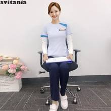 Beauty Salon Pet Work Clothes Women Short Sleeve Set  Manicurist Uniform Nail Beautyuniform Hotel Uniform Reception 2024 - buy cheap