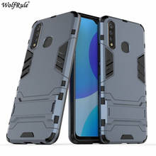 Capa para celular wolfrula vivo y19, capa vivo u3, à prova de choque, borracha de silicone, armadura, rígida, capa de telefone vivo y19 2024 - compre barato